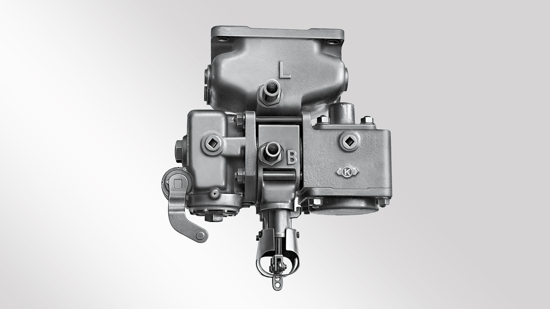 Product image of the historic Hildebrand‑Knorr brake (HiK), an early brake valve developed by Knorr‑Bremse