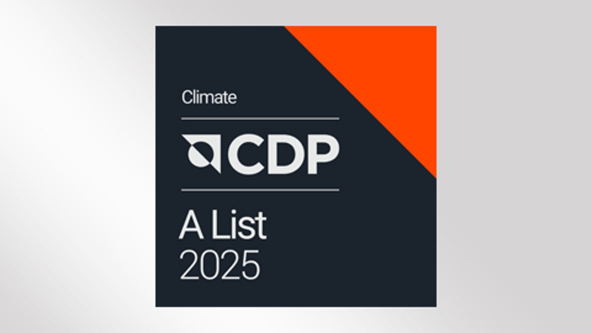 Logo of CDP, a sustainability rating organization that assesses Knorr‑Bremse in the area of climate and environmental performance